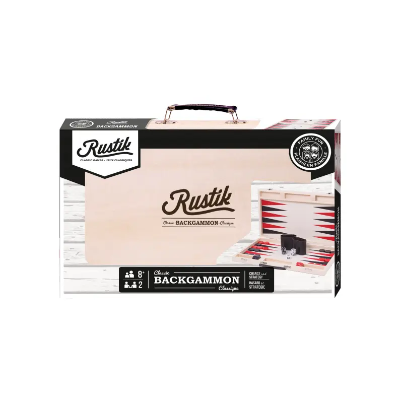 Rustik Deluxe Backgammon - Wood Case