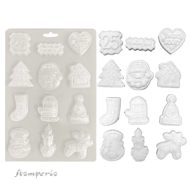 A5 Soft Mould, Candy Christmas - Elements