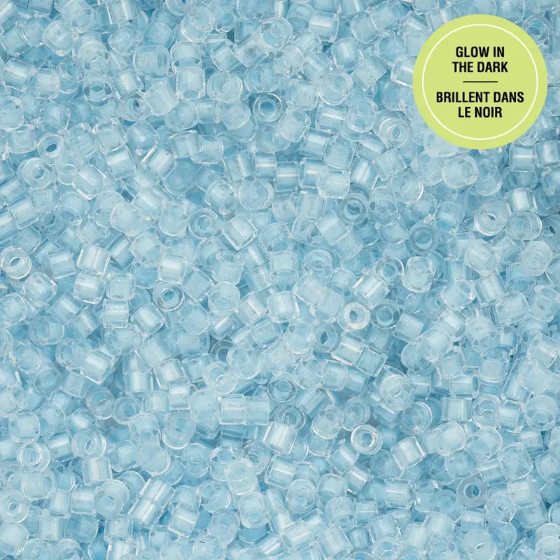 Cylin Bead 11/0 25g Bag Glow in Dark - Blue