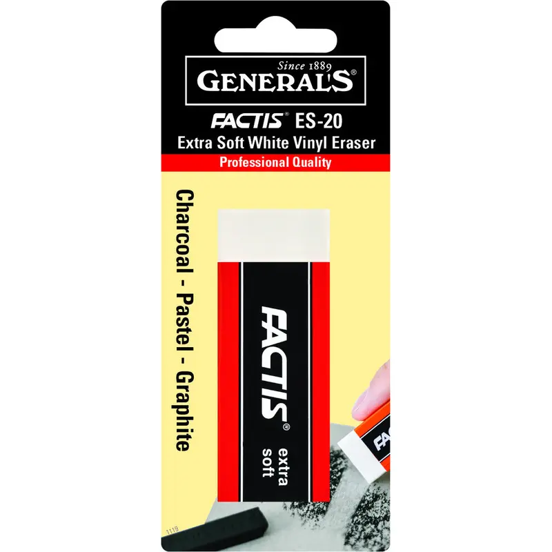 Factis White Vinyl Eraser, Extra Soft