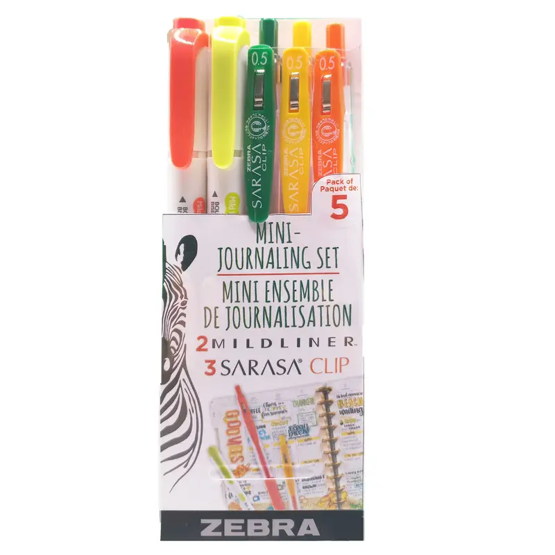 Mini Journaling Set, Bright (5pk)