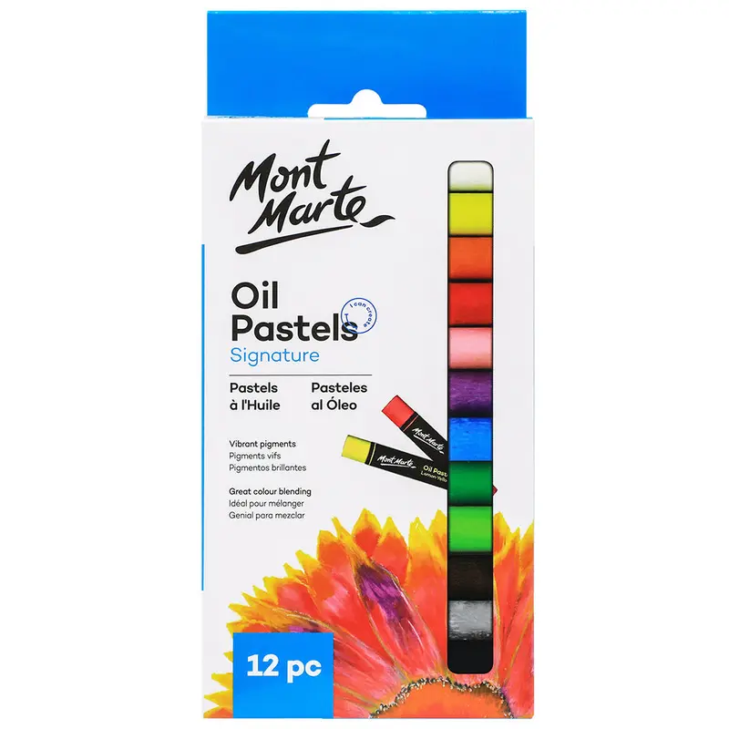 MONT MARTE Oil Pastels - 12pcs