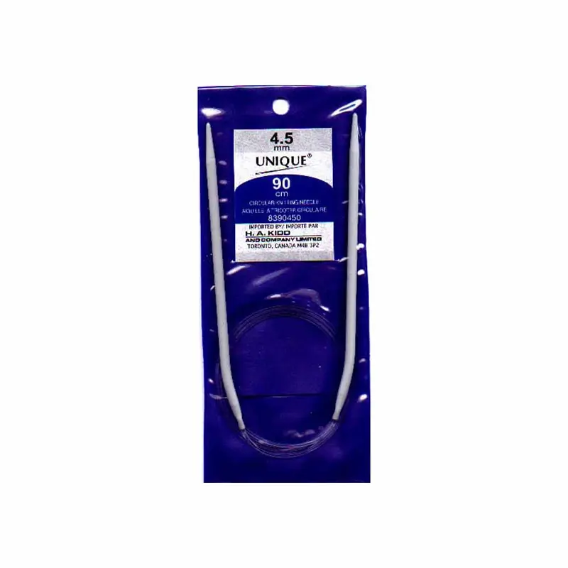 UNIQUE KNITTING Circular Knitting Needles 90cm (36) Aluminum - 4.5mm/US 7
