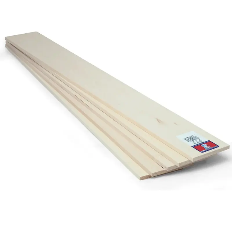 1/4 x 3 x 24 Basswood Sheet - SKU 4306