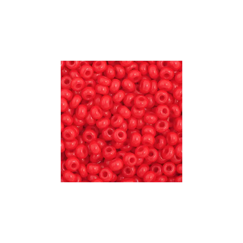 Czech Seed Bead 11/0 Vial Opaque Medium Red apx23g