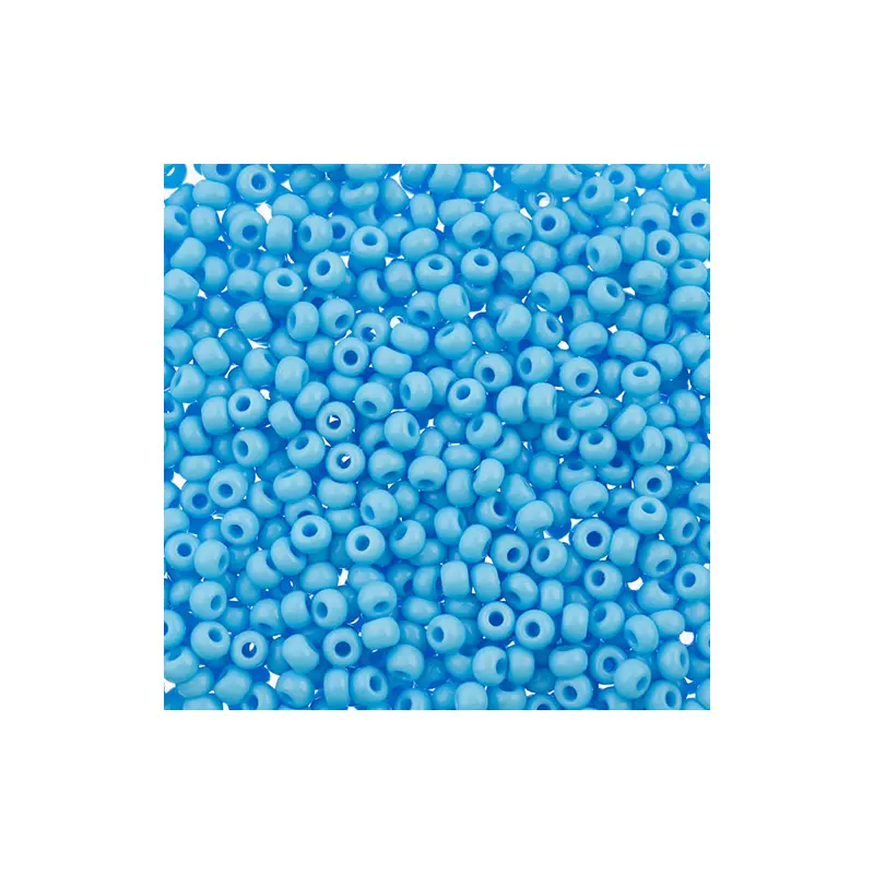 Czech Seed Beads apx 24g Vial 8/0 Opaque Light Blue