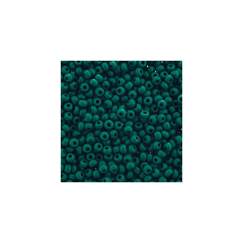 Czech Seed Beads apx 24g Vial 8/0 Opaque Medium Dark Green