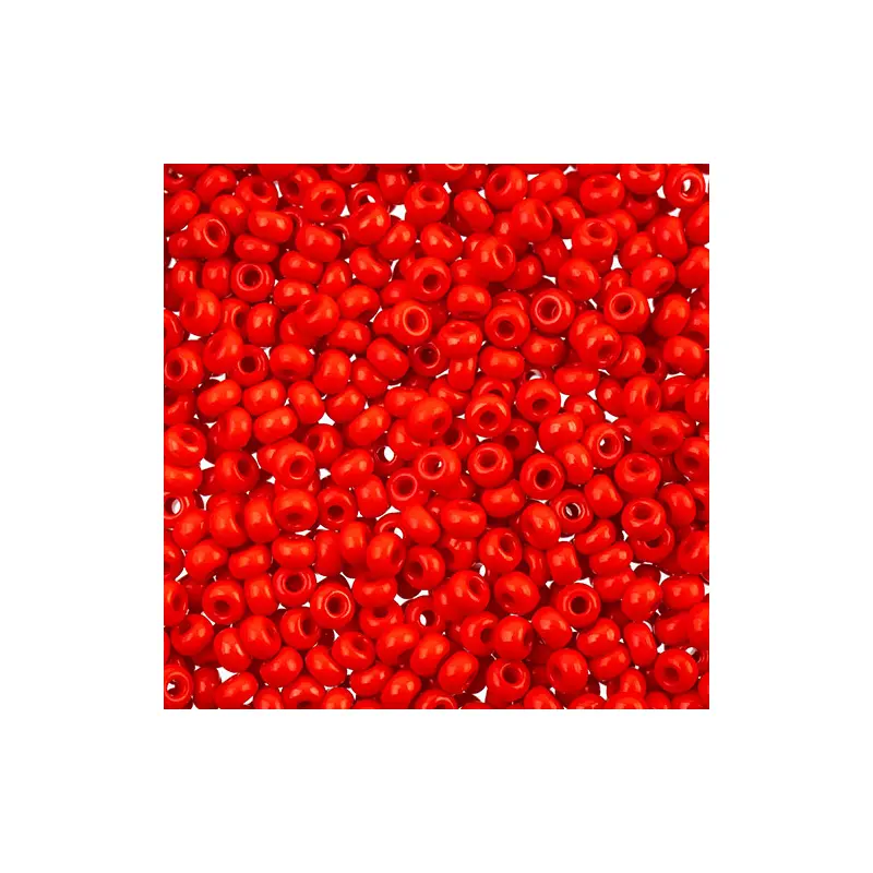 Czech Seed Beads apx 24g Vial 8/0 Opaque Medium Red