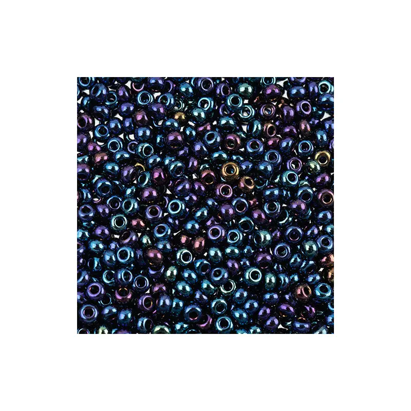 Czech Seed Beads apx 24g Vial 8/0 Opaque Navy Iris