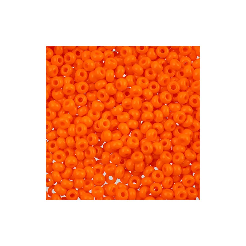 Czech Seed Beads apx 24g Vial 8/0 Opaque Orange