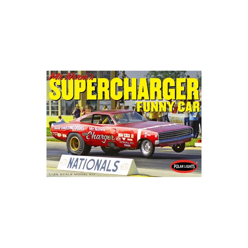 POLAR LIGHTS 1969 DODGE CHARGER FUNNY CAR MR. NORM 1:25 SCALE MODEL KIT