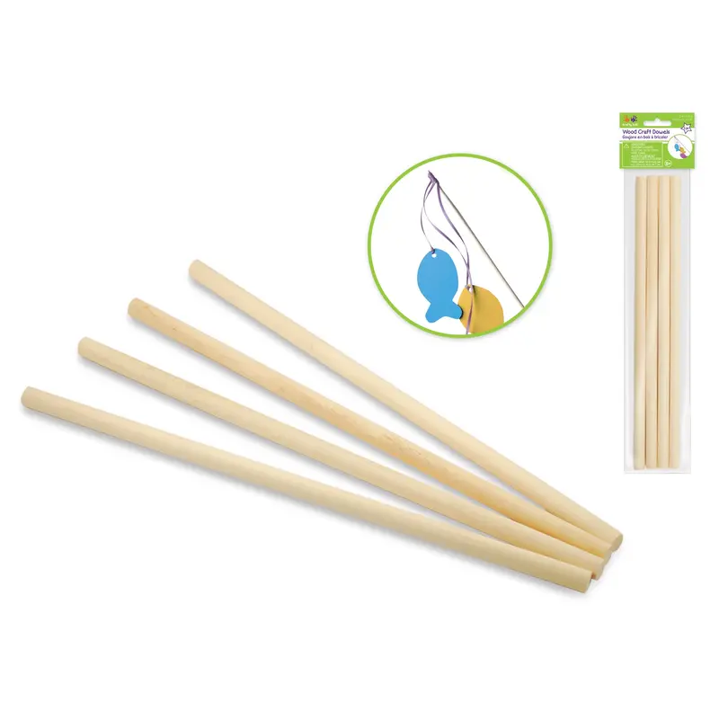 Craftwood: 7/16"x12" Natural Dowel 4/pk