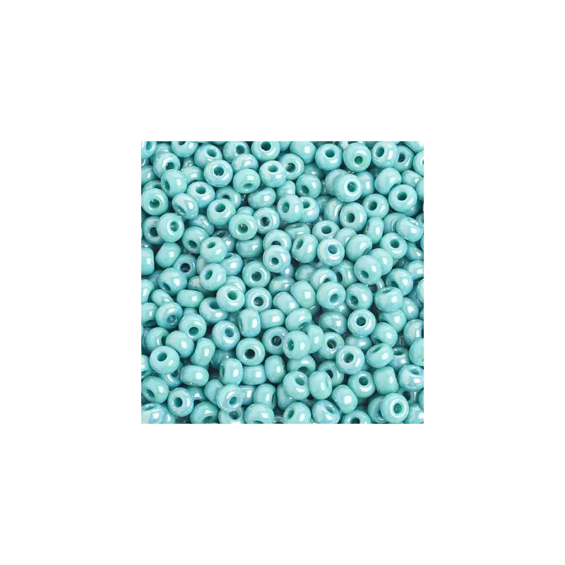 Czech Seed Bead/Pony Bead 6/0 Opaque Turquoise AB