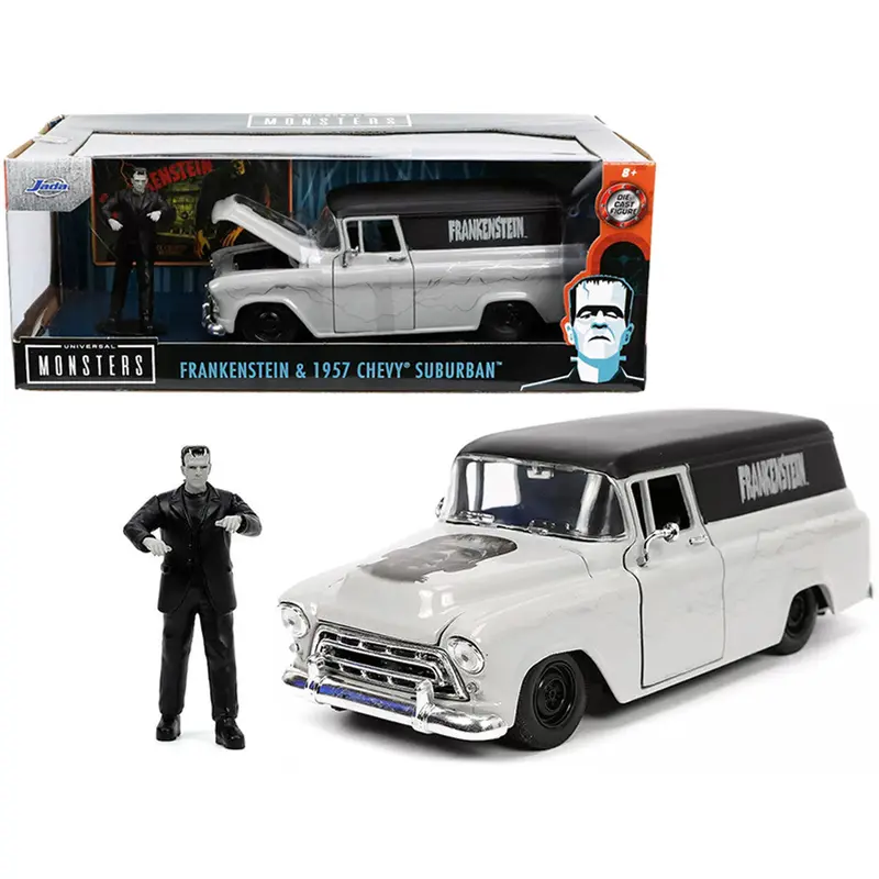Hollywood Rides Frankenstein & 1957 Chrevrolet Suburban Die Cast