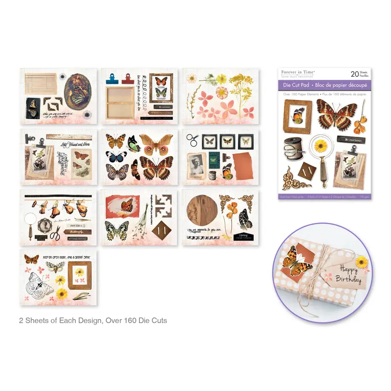 Paper Pads: 4.1"x5.8" Die Cut Pad 20 Sheets (2eax10designs)