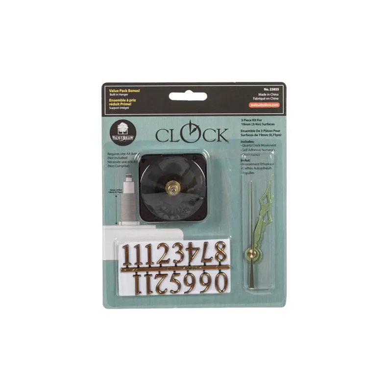 3 Piece Clock Kit - 3/4"