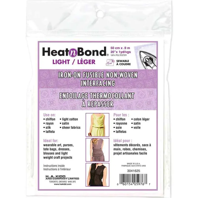 HEATNBOND Non-Woven Light Weight Fusible Interfacing - 50cm x 0.9m / 20 x 1 yd