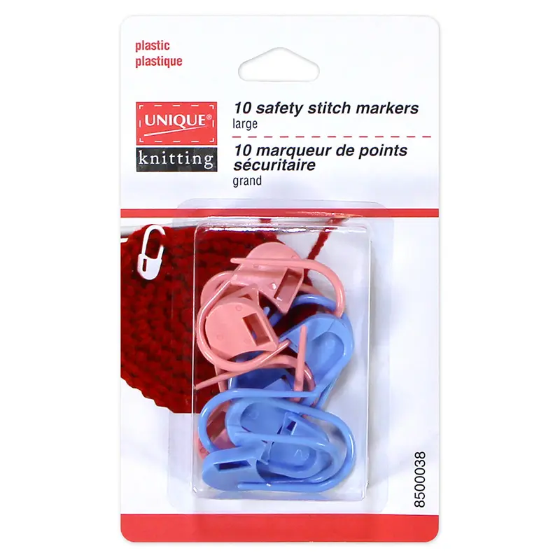 UNIQUE KNITTING Large Safety Stitch Markers - 10pcs