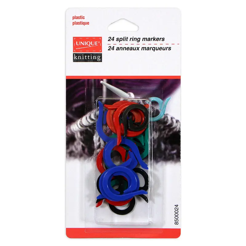 UNIQUE KNITTING Split Ring Markers - 24pcs.