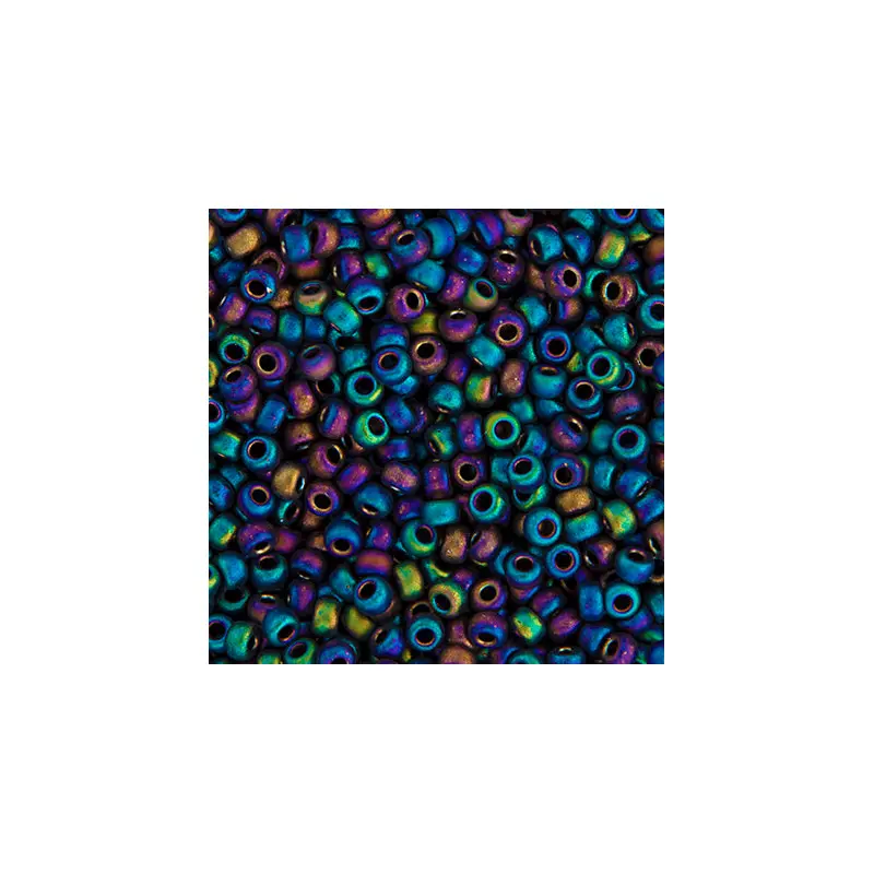 Miyuki Seed Bead 8/0 apx.22g Black Grey OP. AB Matte