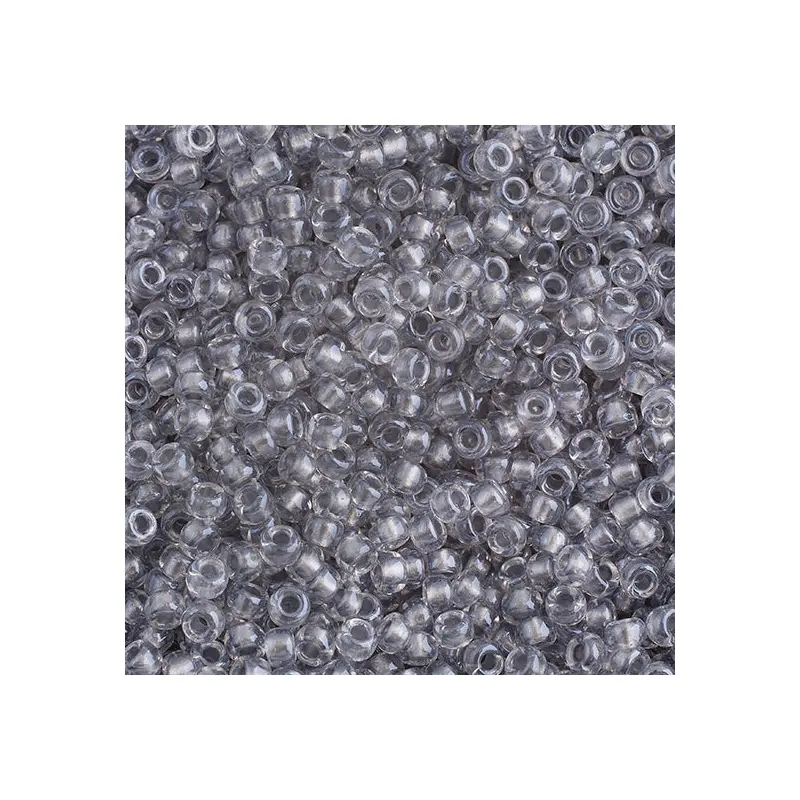 Miyuki Seed Bead 8/0 apx.22g Spkl Pewter Lined Crystal