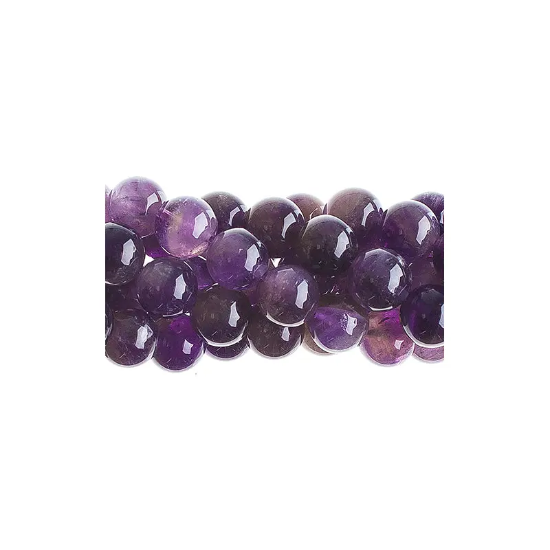 Semi-Precious 16in 8mm Dark Amethyst Natural