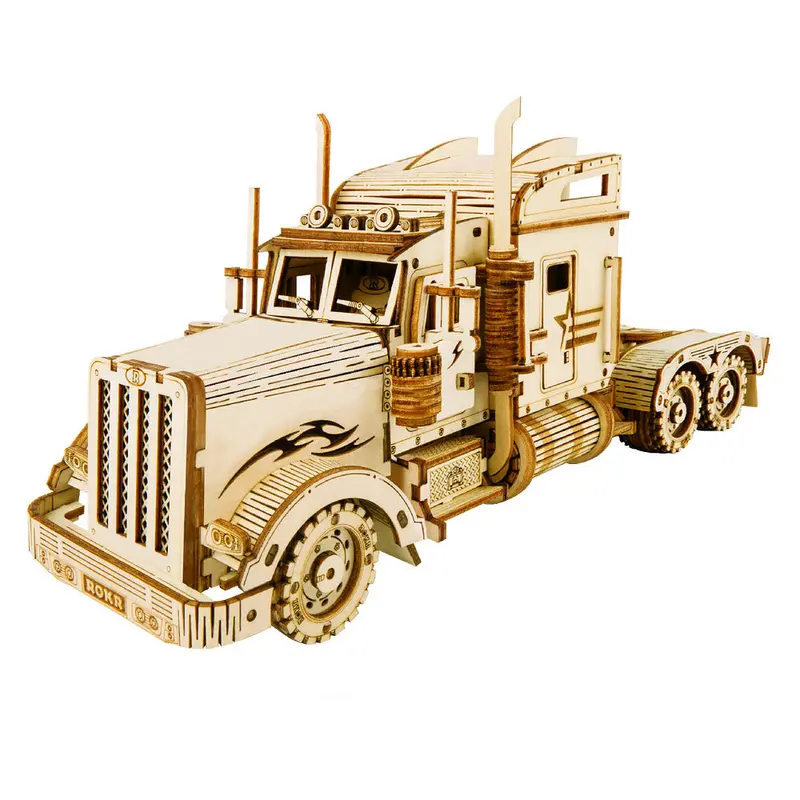 3D Modern Wooden Puzzle, Truck