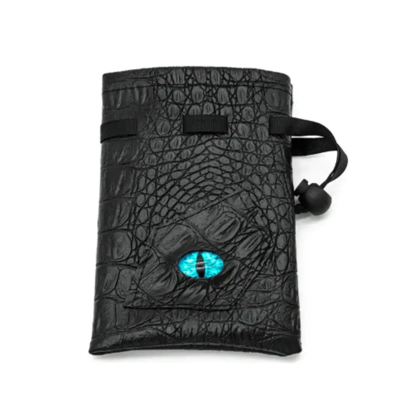 Black Leatherette Cyberpunk Eye Dice Bag