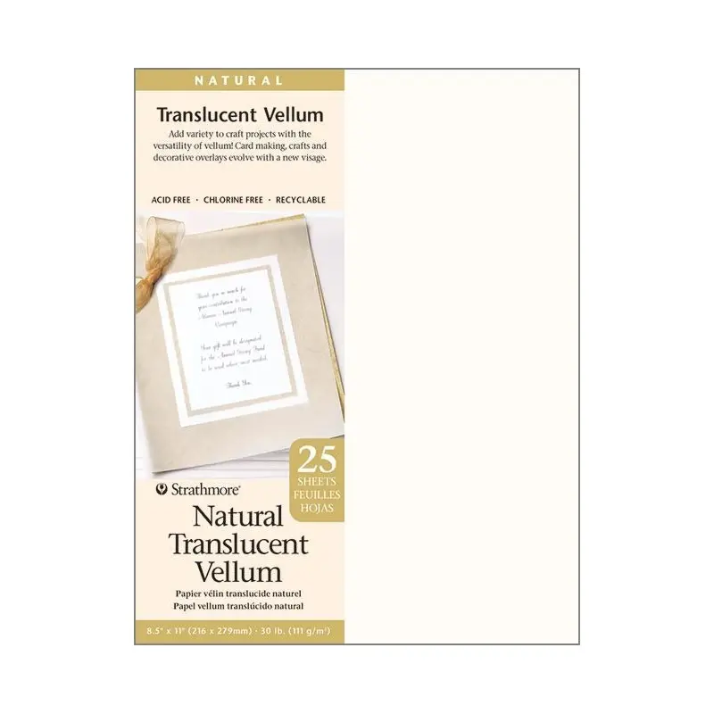 Natural Translucent Vellum, 8.5" x 11"