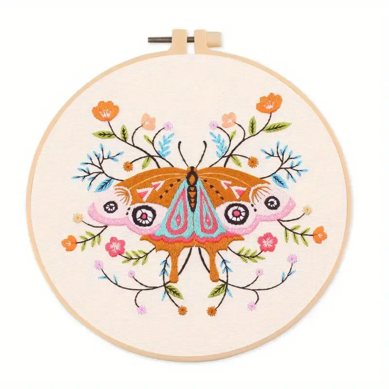Embroidery Kits, Starter Kit with Butterfly
