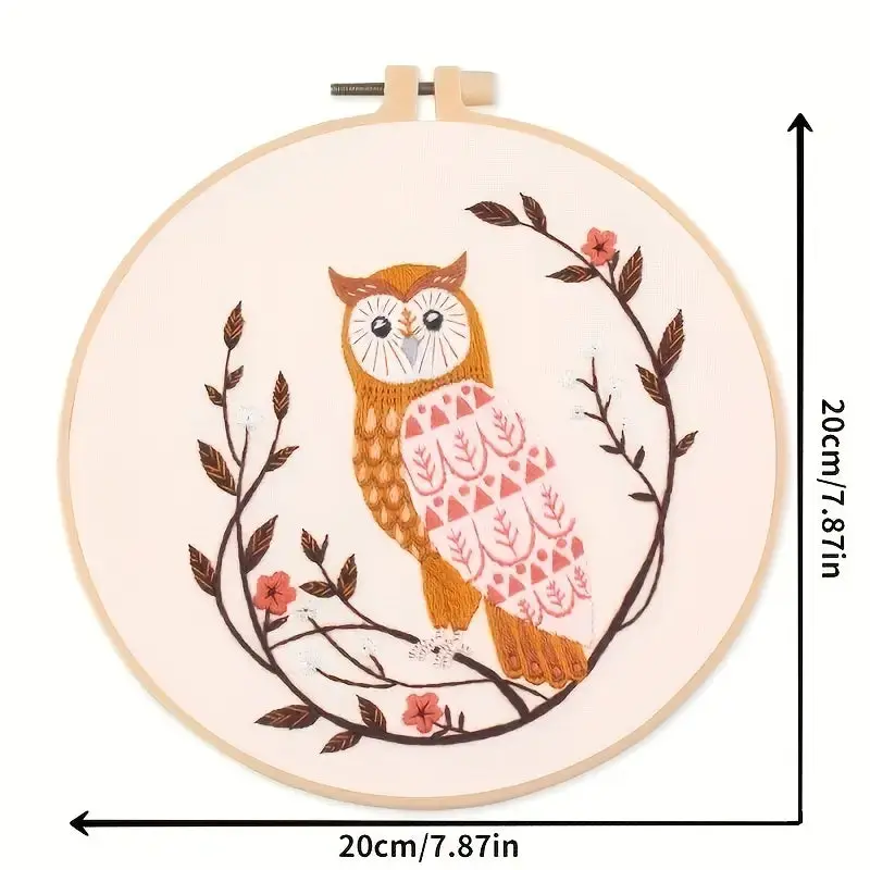 Embroidery Kits, Starter Kit with OWL