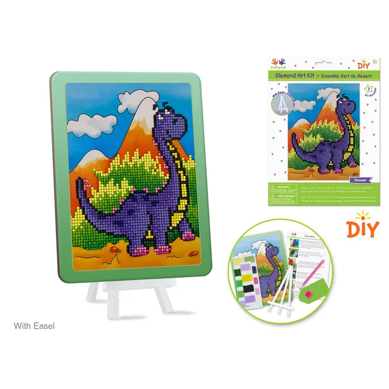 Krafty Kids Kit: 8.8"x6.8" DIY Diamond Painting Kit w/Easel