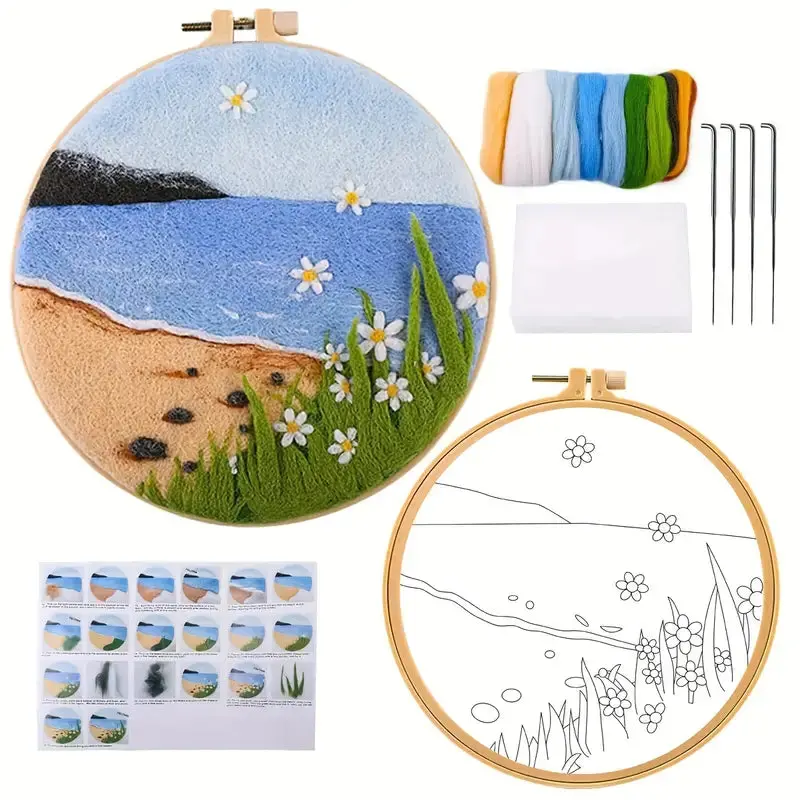 Seaside Beach Landscape Felting Kit
