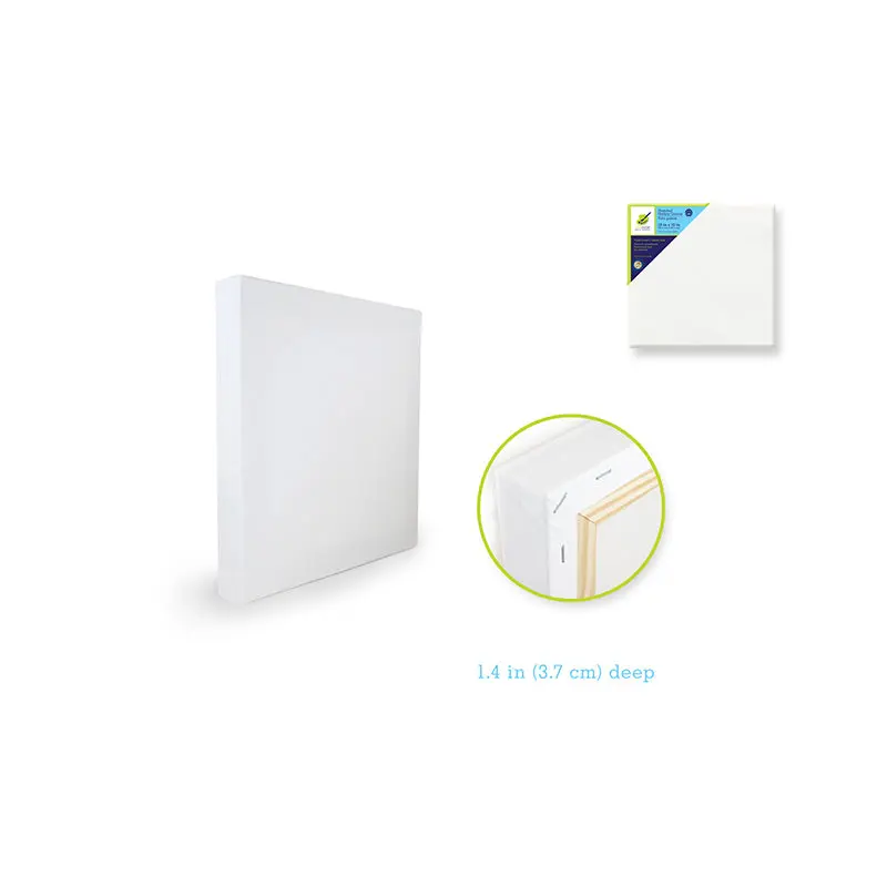 Stretch Artist Deep Canvas: Square 12"x12" (3.7cmD) Primed Back-Stapled
