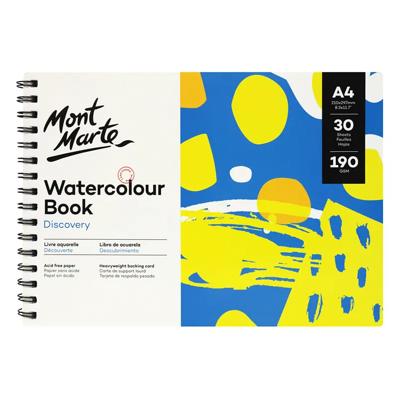 MONT MARTE Watercolour Book 190gsm A4 - 30 sheets