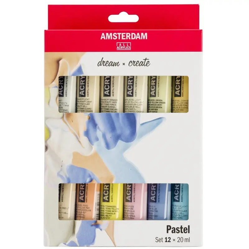 Amsterdam Standard Series Acrylic Set, Pastels (12pk)
