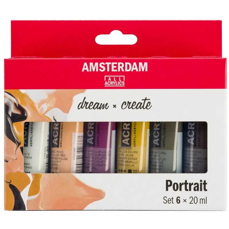 Amsterdam Standard Series Acrylic Set, Portrait Colors (6pk)