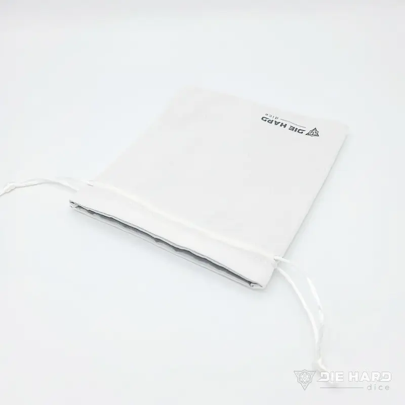 Medium White Velvet Dice Bag