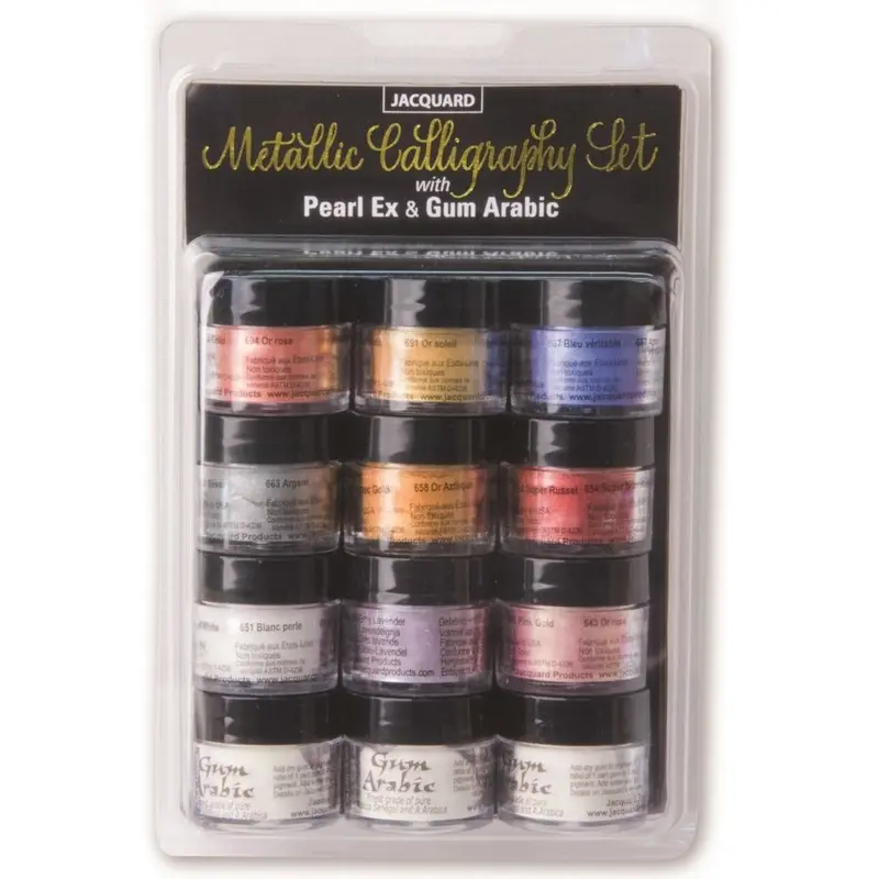 Pearl Ex Powdered Pigments Set, Metallic Calligraphy