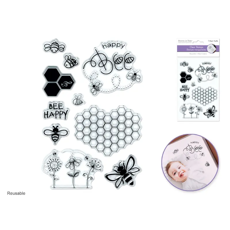 Clear Stamps:  Reusable