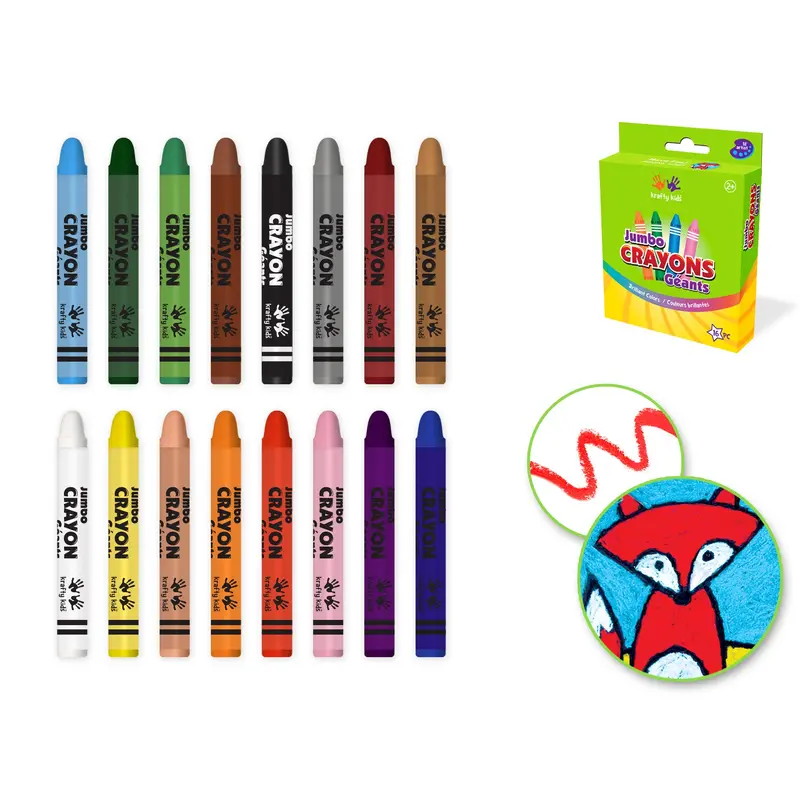 Krafty Kids: Lil' Artist Jumbo Crayons 16pk