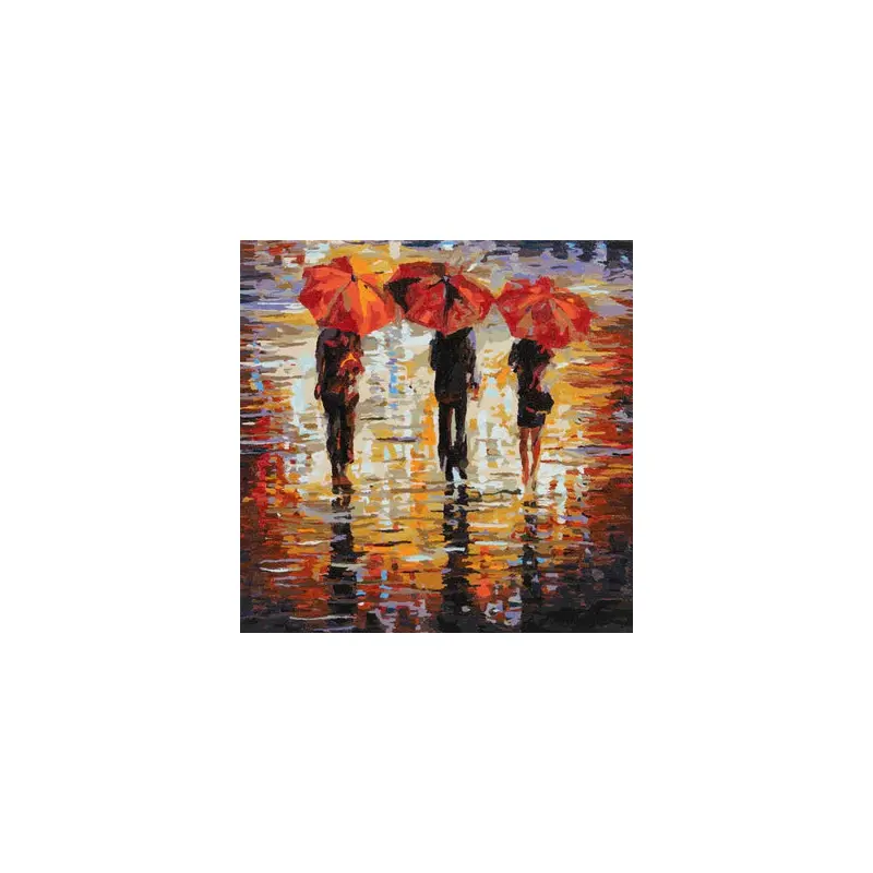 Craft Buddy Paint by Numbers Thomas Kinkade  "In the Rain" Canvas Kit