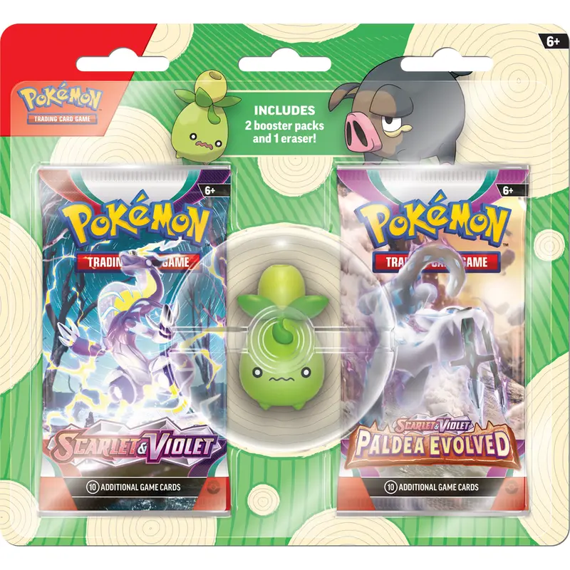 Pokemon Back To School Eraser 2Pk Blister 2023