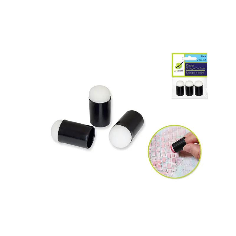 Color Factory Tool: Finger Sponge Daubers x3 (1.63"x0.68")