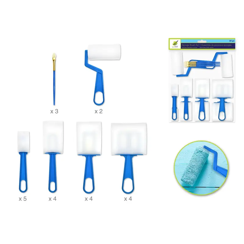 Color Factory: Sponge Brush/Roller/Dauber 22pc Value Pack