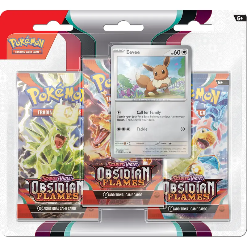 POKEMON SV3 OBSIDIAN FLAMES 3PK BLISTER