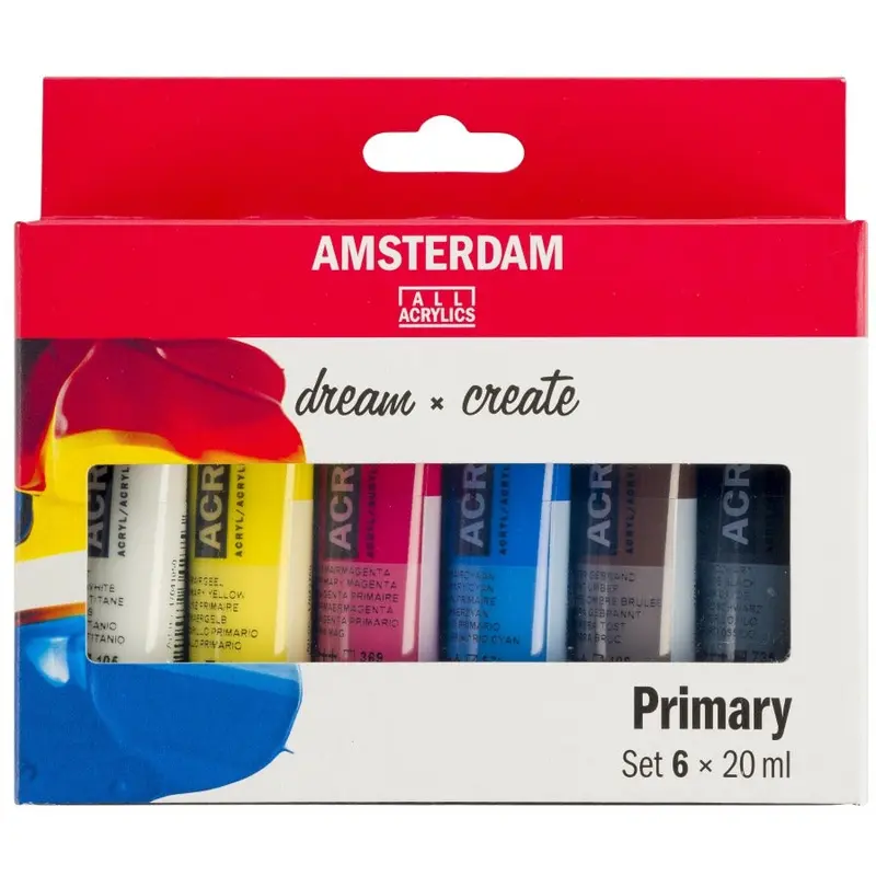 Amsterdam Standard Series Acrylic Set, Primary (6pk)