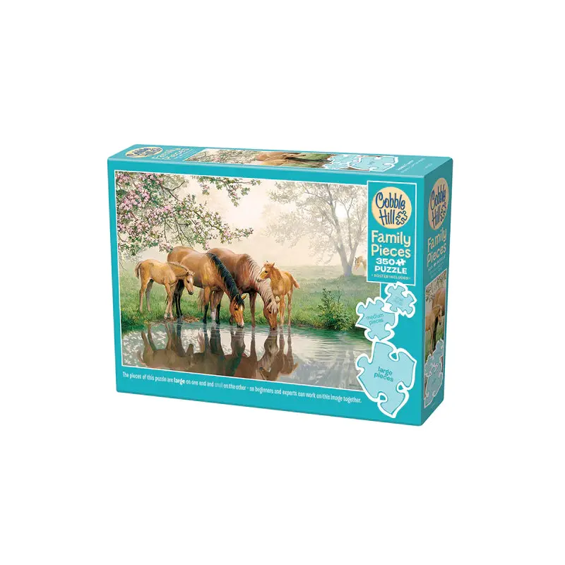 Cobble Hill  350pc Family Puzzle - Horse Family