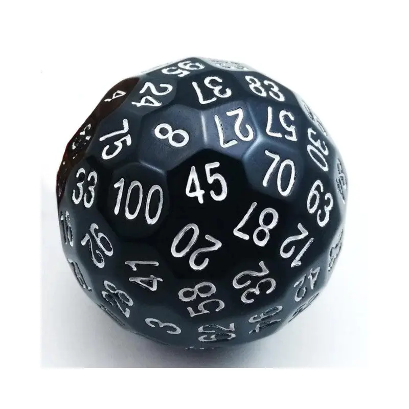 100 Sided Die - Black D100