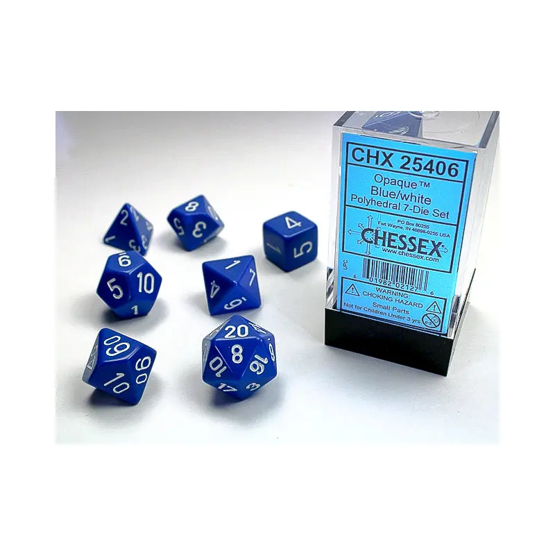 OPAQUE 7-DIE SET BLUE/WHITE